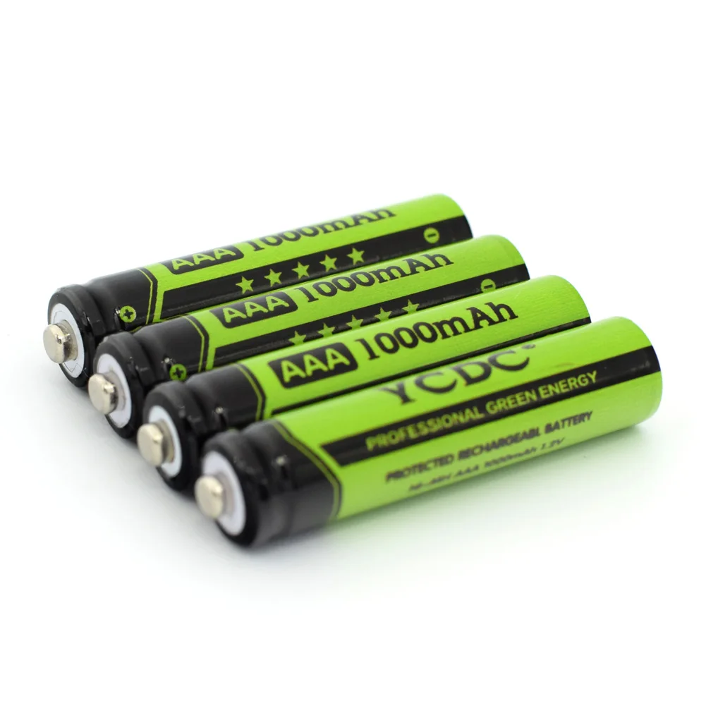 11,11 окончательная цена! 4 шт YCDC AAA LR3 HR3 1000mAh ni-mh аккумуляторная батарея многоцелевой мощности