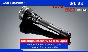 

Free Shipping 2014 Original JETBEAM WL-S4 Cree MTG2 LED 2600 lumens flashlight daily torch Compatible with 18650 16340 battery