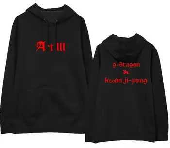 

Kpop bigbang g-dragon gd album concert act iii motte same name printing fleece hoodies for vips supportive pullover sweatshirts
