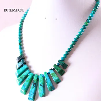 

Free Shipping New without tags Fashion Jewelry Natural Stone Beads Blue Azurite Necklace 18" 1Pcs RE153