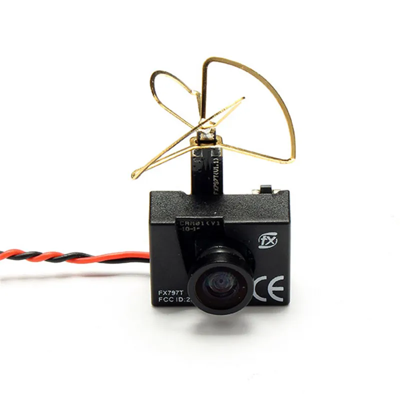 

FX798T with removable antenna/FX797T with fixed antenna FX797T 5.8G 25mW 40CH AV Transmitter With 600TVL Camera