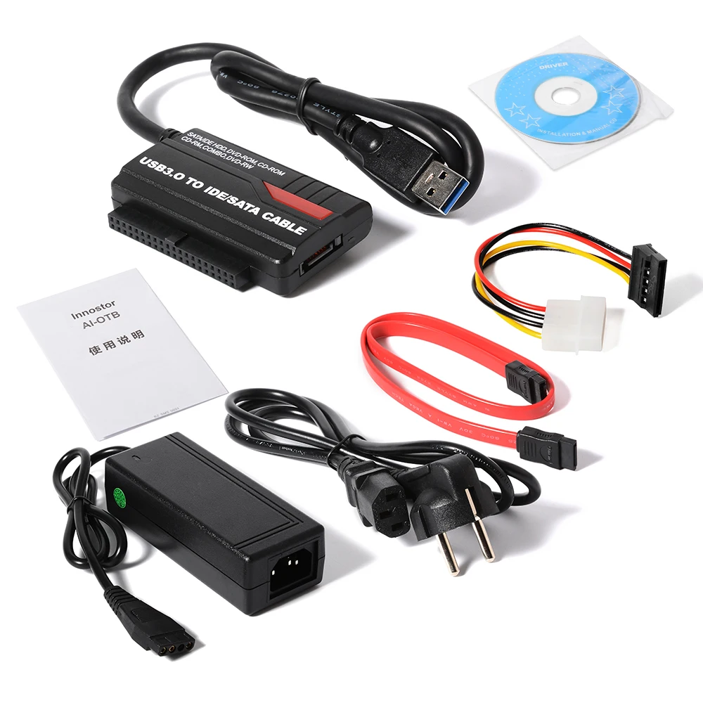 

SATA/IDE to USB 3.0 Adapter Converter Cable HDD + External Power Adapter AC353