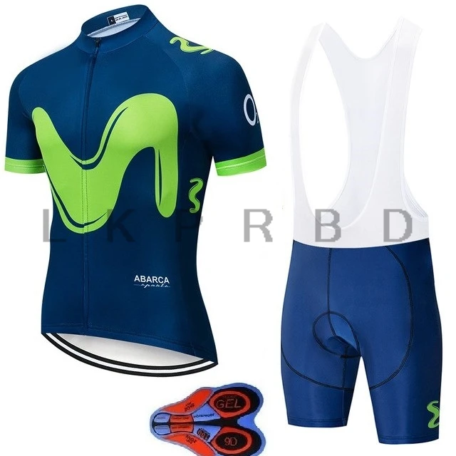 

2019 9D GEL Team Uniform Movistar Cycling Sets Maillot Ropa Ciclismo Jersey Men Summer Bike Jersey Set MTB Cycle Clothes