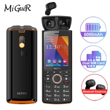 SERVO R25 2," мобильный телефон с двумя sim-картами с Bluetooth 5,0 TWS беспроводные наушники 6000 мАч Внешний аккумулятор GSM WCDMA GPRS мобильный телефон