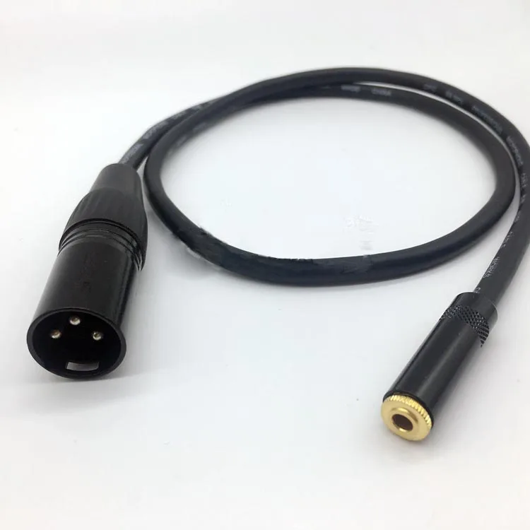 KL 5FT 3 pin XLR Male Connector to 3.5mm Female Audio output Cable Adapter Microphon 5pcs adapter connector converting 3 pole pin k3p female to dual track 6 5 male xrl audio adapter female cannon to 6 5