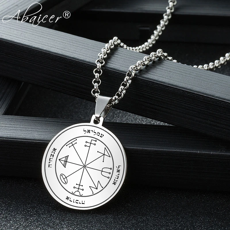 Abaicer третья pentacle of saturn Key Of кулон &quotСоломон&quot Колье из нержавеющей стали