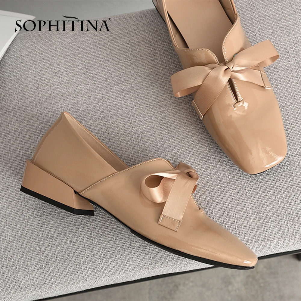 SOPHITINA/Новинка сезон весна осень женская обувь из натуральной кожи на плоской