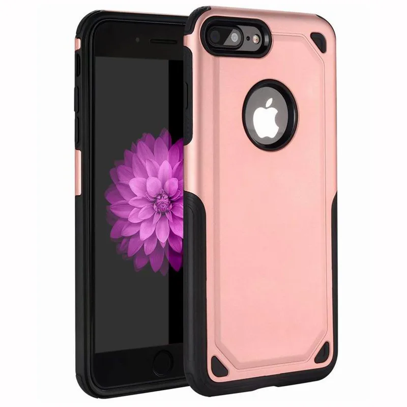 

Dual Layer Shockproof Bumper Flexible TPU Rigid Armor Heavy Duty Protective Safe Grip Phone Cover for iPhone 7 Plus/8 plus