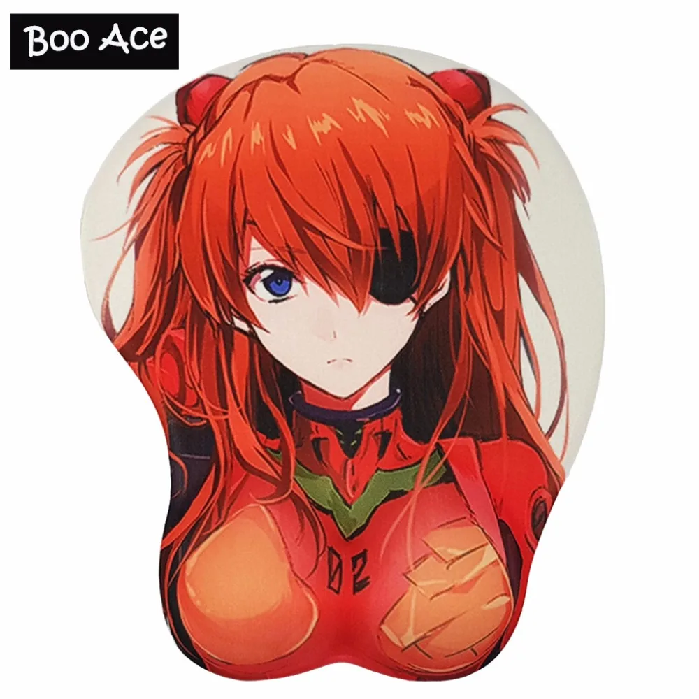 Eva Soryu Asuka Langley аниме 3D Oppai коврик для мыши игровой подставка запястья|wrist rest|mouse pad