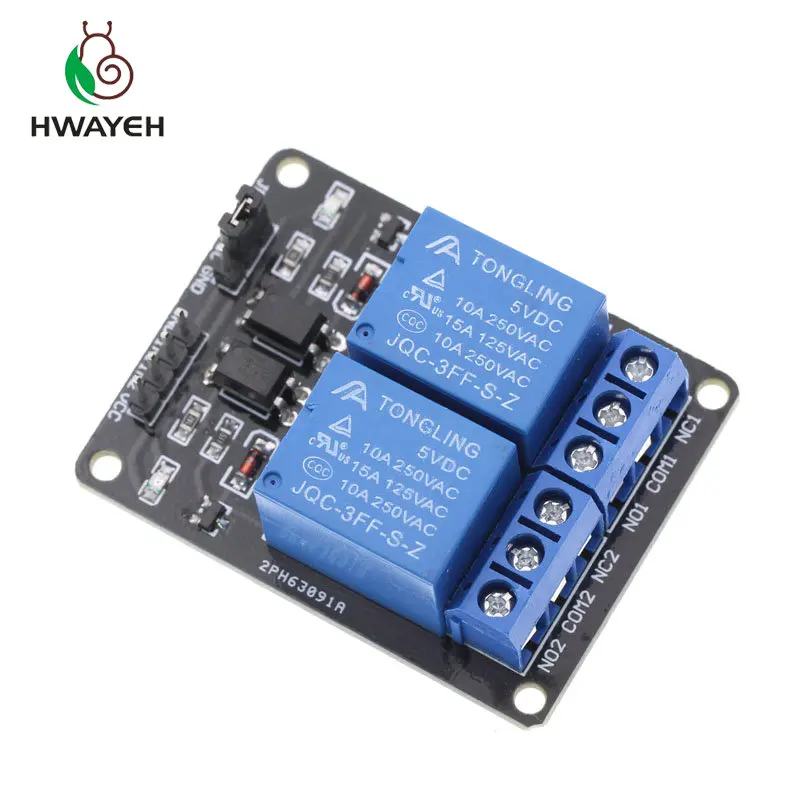 1 шт./лот новый 5 в 2 канальный релейный модуль щит для Arduino ARM PIC AVR DSP Electronic 10A|Реле| |