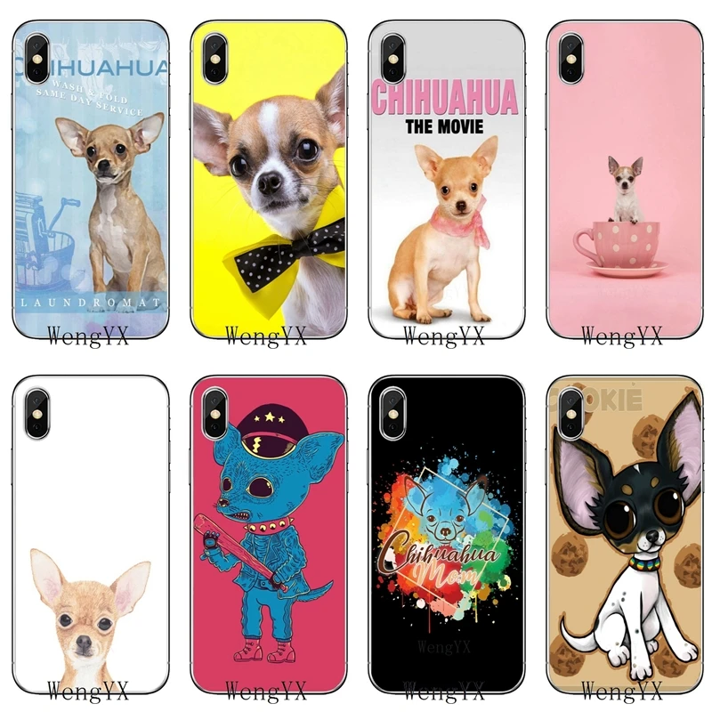 

For Samsung Galaxy S3 S4 S5 S6 S7 edge S8 S9 Plus mini Note 3 4 5 8 Animal Chihuahua dog cute Luxury TPU Soft phone cover case