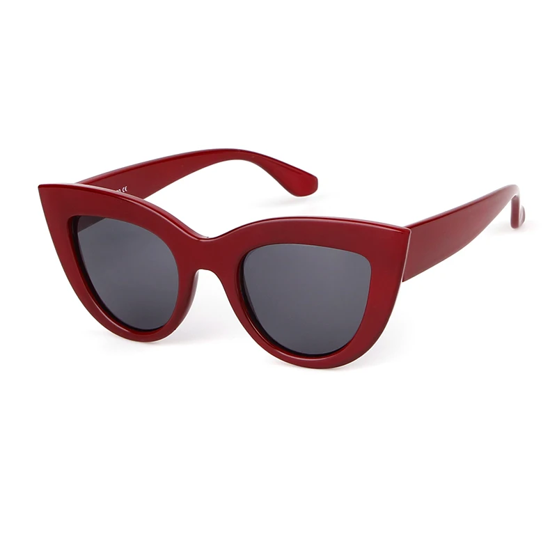 Новинка, женские солнцезащитные очки "кошачий глаз", матовый черный цвет, Ретро стиль, фирменный дизайн, Cateye, солнцезащитные очки для женщин, UV400