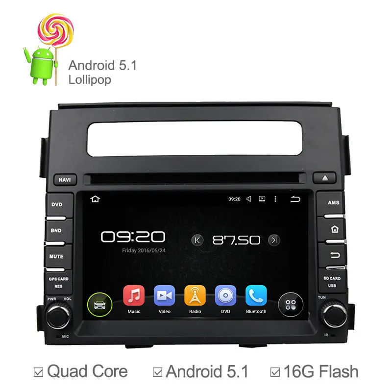 16GB Nand Quad Core Android 5.1 For Kia Soul 2013 2014 Car DVD GPS