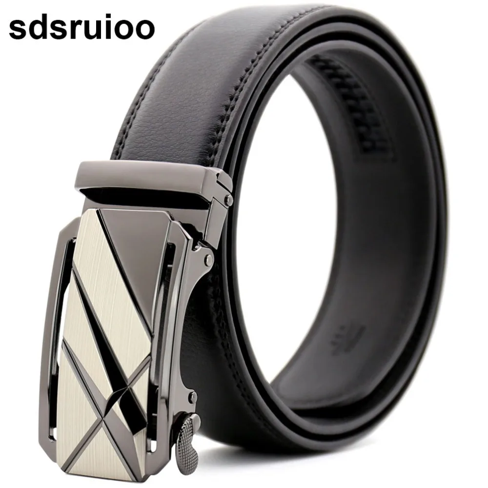 Designer Genuine Leather Belt Luxury Strap Male Automatic Buckle Belt Waistband