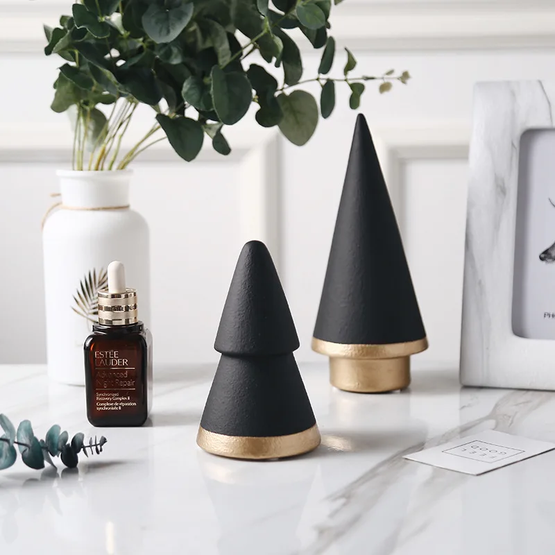 Ceny Geometryczne choinki meble ceramiczne trzyczęściowy dekoracji wnętrz salon rzemiosło dekoracyjne dekoracja szafki Tv