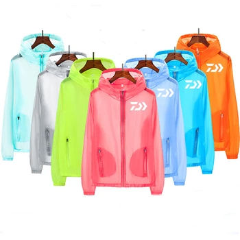 

Spring Summer Male Female Fishing Clothing Coat Breathable Anti-UV Outdoor Sportswear Quick Ultra-thin Fishing Sunscreen Clothes