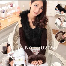 Новое поступление зимние вязаные митенки длинные Прихватки для мангала Митенки для женщин 23 пар/лот смешанные цвета#3430