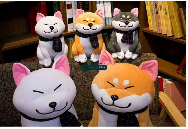 Dorimytrader 45cm Big Lovely Animal Shiba Inu Plush Toy Stuffed Soft Cartoon Cute Akita Dogs Doll Present for Kids DY61555 (14)