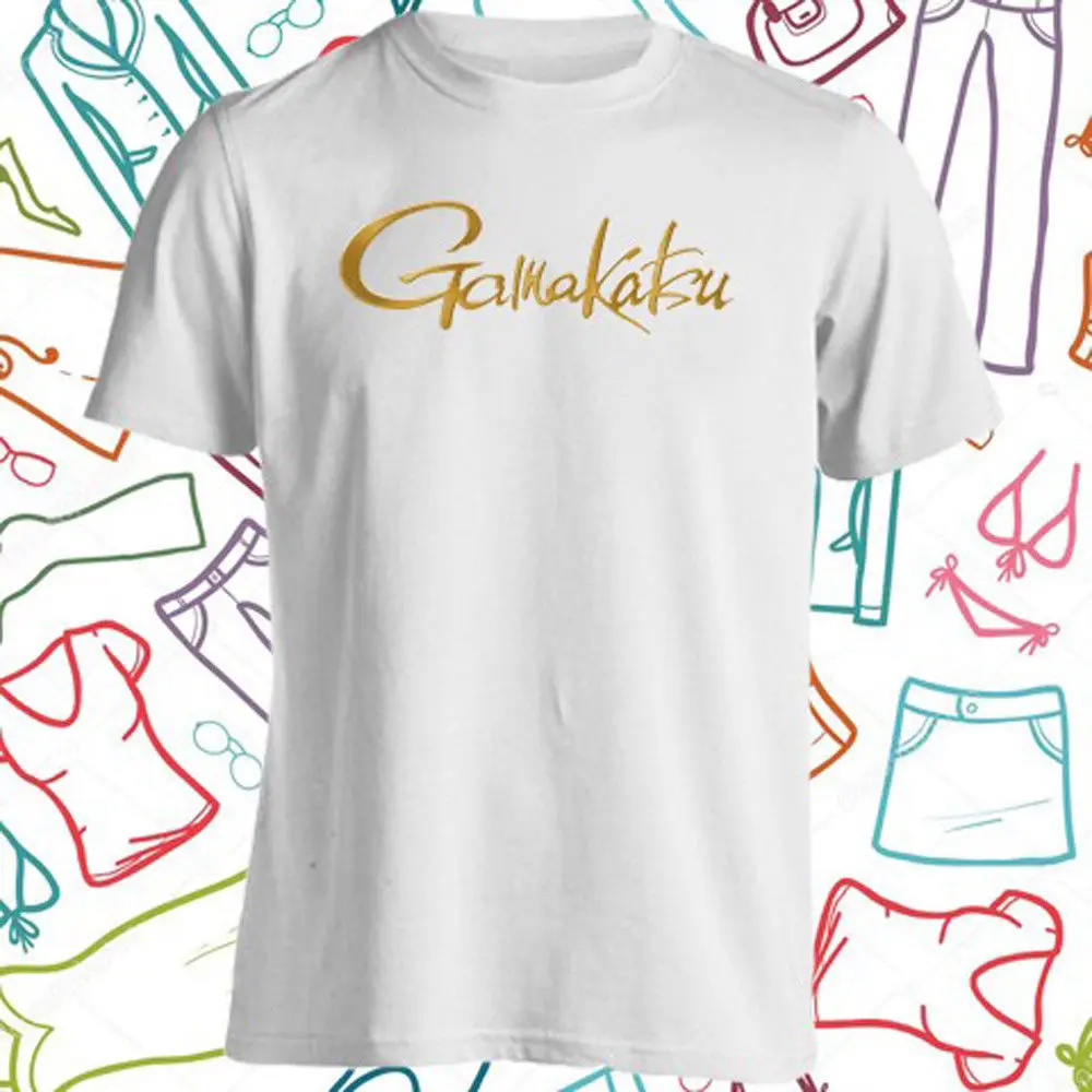 Gamakatsu рыболовные крючки логотип мужская Белая Футболка размер s M L XL 2XL 3XL модный