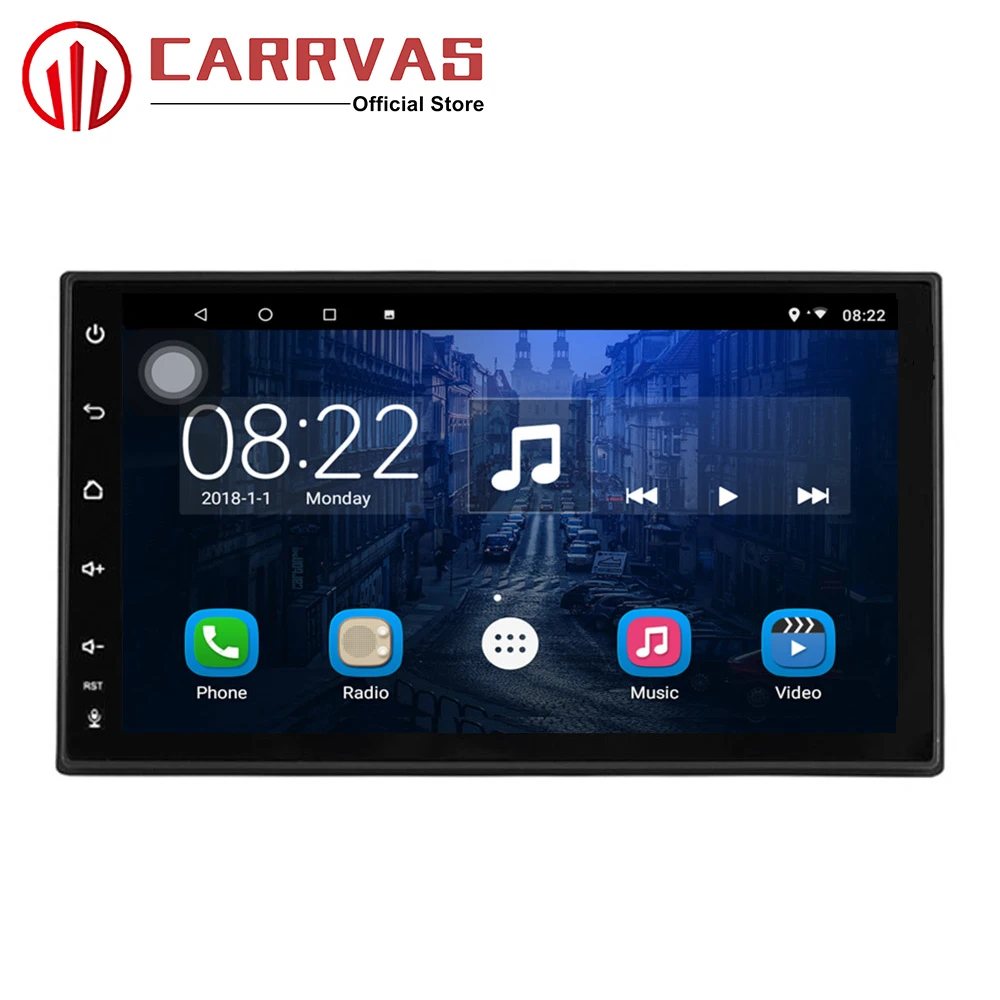 

CARRVAS 1 Din Quad Core Android 8.1 Car Multimedia 7 inch GPS Navigator 4G RAM 32G ROM Bluetooth