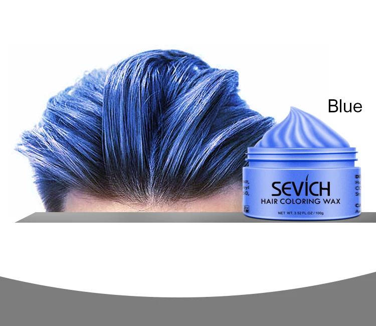 New Sevich Temporary Hair Color Wax Men Diy Mud One-time Molding Paste Dye Cream Hair Gel for Hair Coloring Styling Silver TSLM1