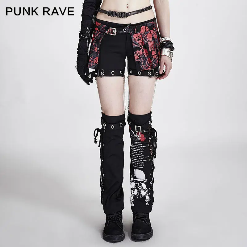 Punk rock two piece Set Detachable novelty Club Party Women Pants