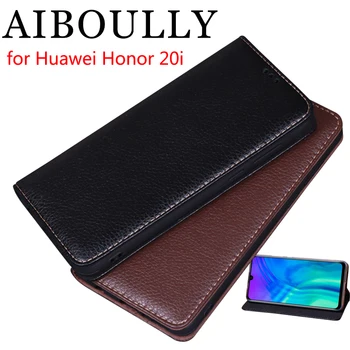 

AIBOULLY For Huawei Honor 20i Case Soft Silicone Back Flip Leather Cover Original For Honor 20i Case Hard Fundas Phone Bag Capas