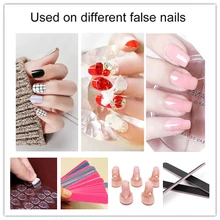 Накладные ногти комплект инструментов Двухсторонняя клейкая наклейка для ногтей маникюрная пилочка для ногтей Инструменты Накладные ногти инструменты для украшения ногтей