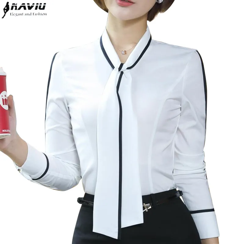 Naviu новые модные женские топы и блузки Blusas Mujer De Moda 2019 шифоновая рубашка Офисная