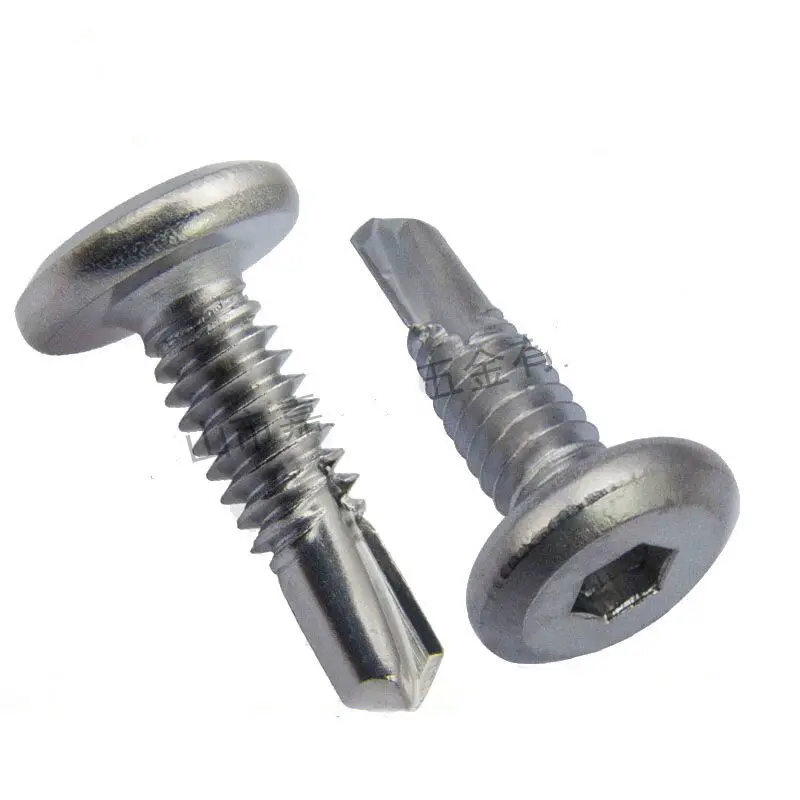 M5.5 M6.3 Hex Socket Round Pan Head Drilling Tail Self Tapping Screw