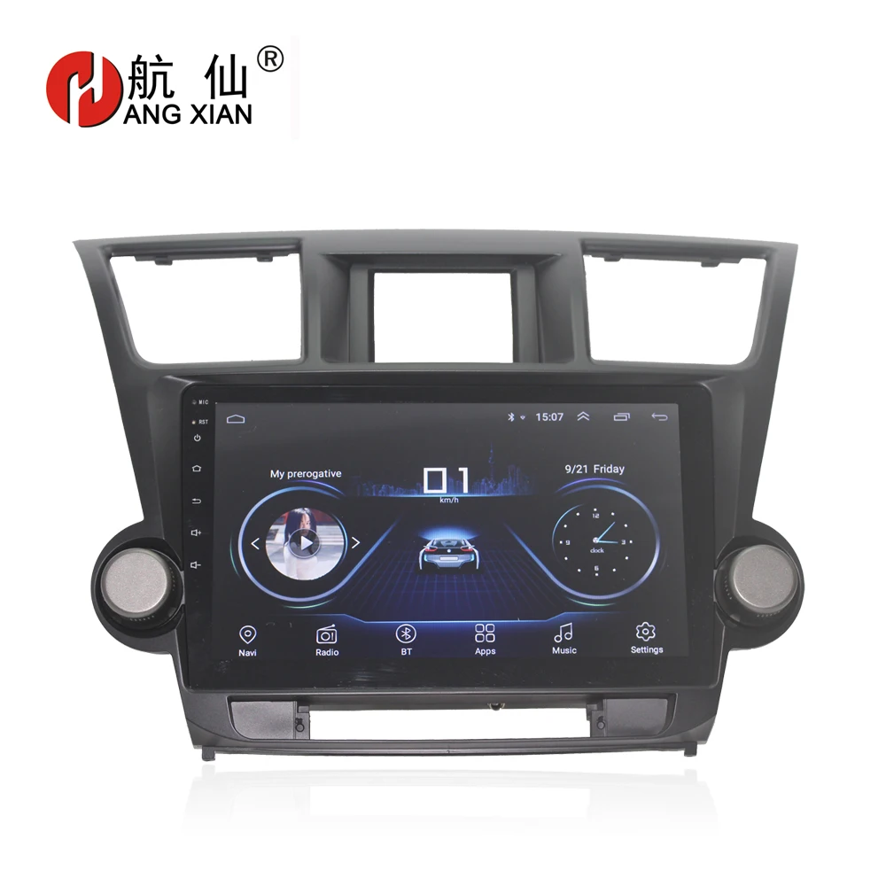

HANG XIAN 10" Quadcore Android 8.1 Car radio for Toyota Highlander Kluger 2008-2012 car dvd player GPS navigation Wifi bluetooth