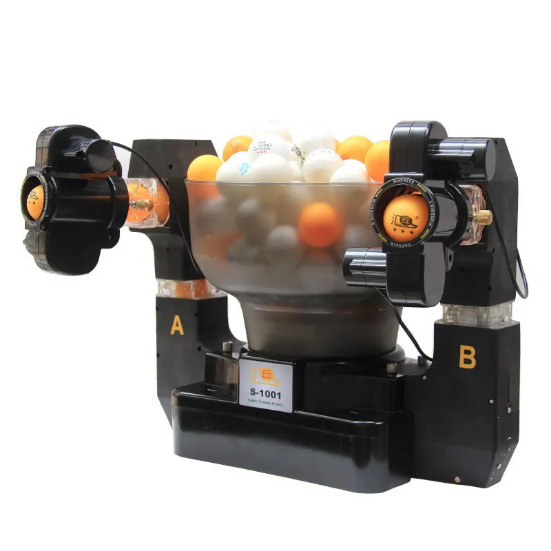 US $280.00 Tennis robot double head automatic shooting Table Tennis Serve Machine practicing machine for beginners suitable for 40 balls