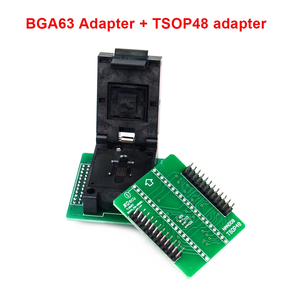 2019 новейший адаптер/адаптер BGA63 ZIF с адаптером TSOP48 может поддерживать NAND flash