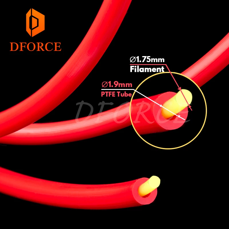 DFORCE TL Фидер hotend PTFE трубка Teflonto для i3 anet mk8 Bowden экструдер 1 75 мм нить id1.9mmod4