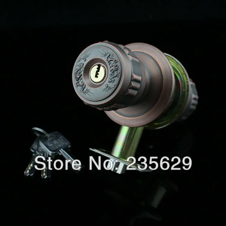 

Free Shipping,Antique Copper cylinderical lock,Round Lock, Cylindrical Knobsets,Apartment Door Safe Lock Cylindrical Knob,830G