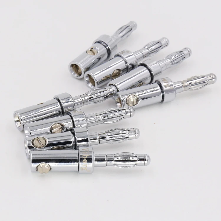 

1000pieces Rhodium Plated Copper Banana Plug Speaker Cable Wire Connector HiFi