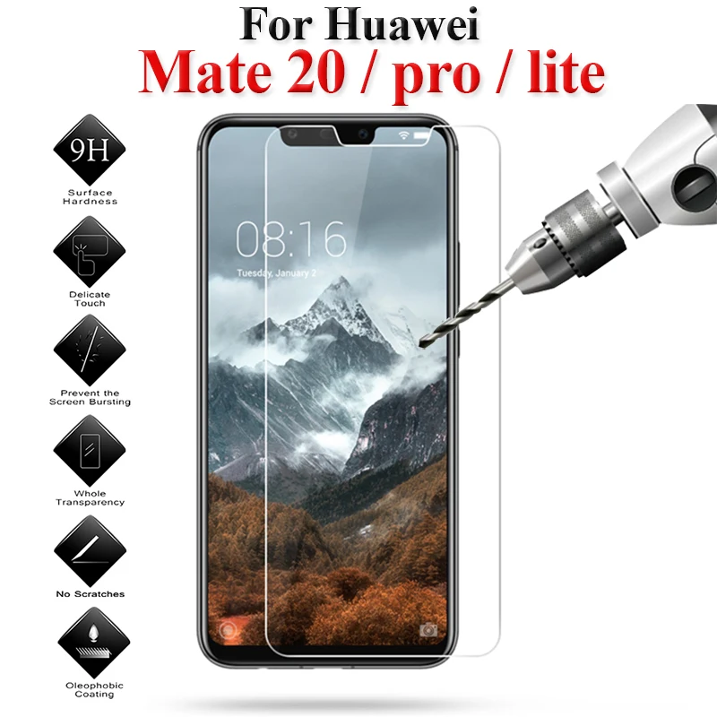 Tempered Glass For Huawei P10 P20 P30 pro lite Screen Protector honor 7x 8x 9 10 mate 20 Protective | Мобильные телефоны и