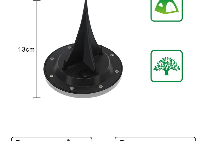 Chiclits 8 Leds Solar Powered Ground Light 4Pcs Waterproof Garden Pathway Deck Lights for Home Driveway Yard Lawn Road Lamp (13)