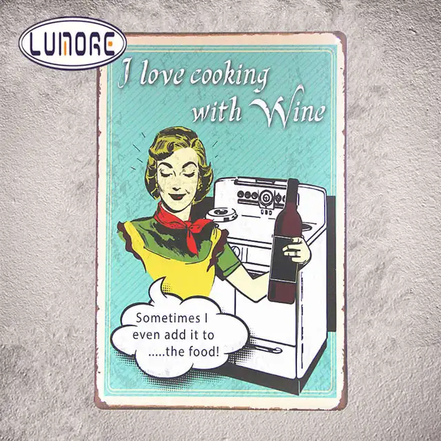 Love Quote Signs Simple I Love Cooking With Wine Quote Metal Tin Sign Wall Decor Vineyard Love Quote Signs Brilliant I Love Cooking With Wine Quote Metal Tin Sign Wall Decor Vineyard