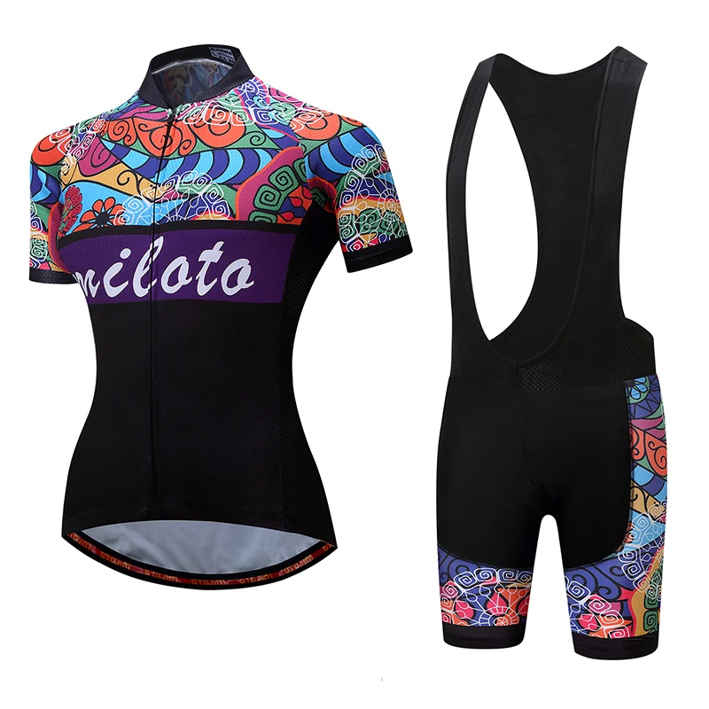 MILOTO Sport Bike Team Racing Cycling Jersey Kits Women Girl's Summer