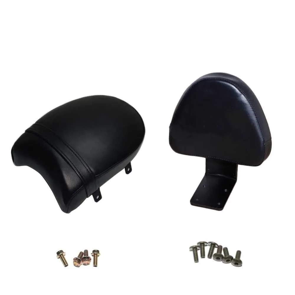 Set Black Leather Rear Passenger Backrest Pillion for Victory Vegas High-Ball Kingpin Zach Ness