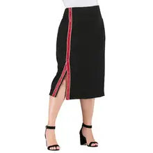 SanHuaZ летние Для женщин юбка повседневные, пляжные, на вечеринку Высокая Талия Разделение подол платья Плюс Размеры блестками женские длинные юбки