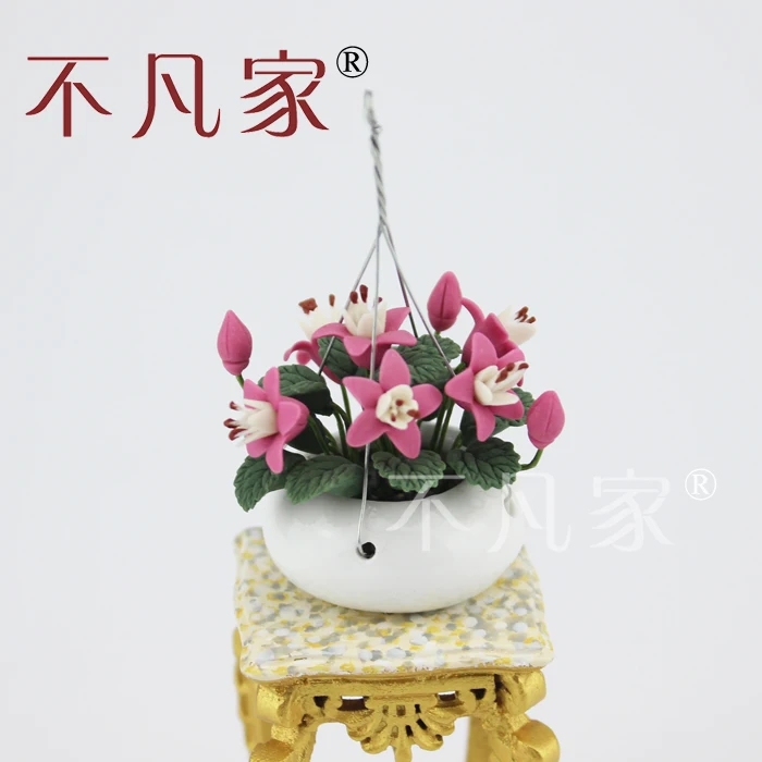 

1:12 scale dollhouse Handmade balcony hanging basket Mini flower
