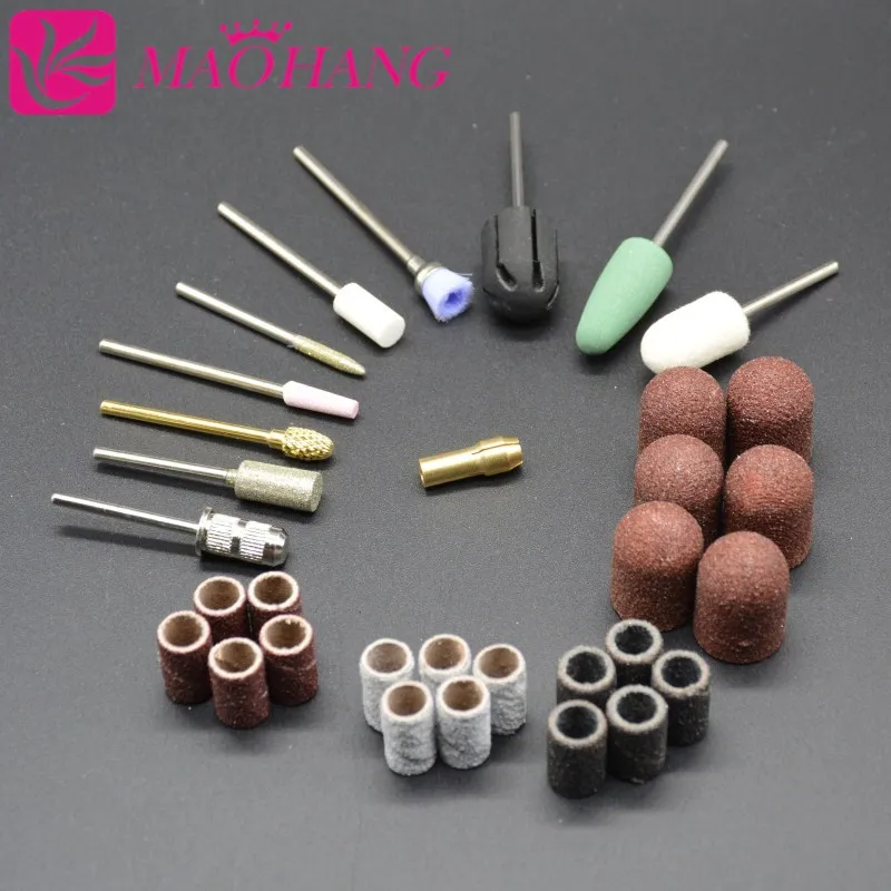 

Professional Electric File Cutter nail drill bit Tool Kit for Manicure Pedicure Machine sanding bands ring and Matching handle