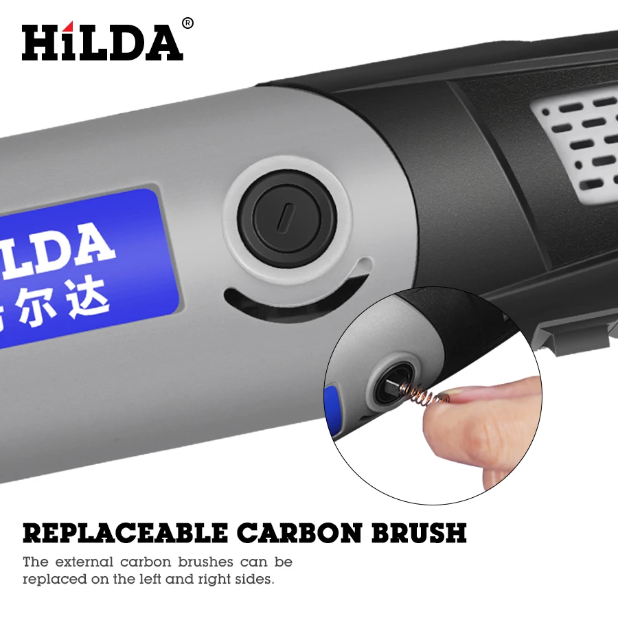 HILDA Electric Drill Mini Engraver Rotary Tool 400W Mini Drill 6 Position For Dremel Rotary Tools Mini Grinding Machine