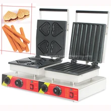 1 шт. NP-565 с двумя головками вафельница сердечки+ вафельница из нержавеющей стали 220 В 50 Гц/110 В 50 Гц