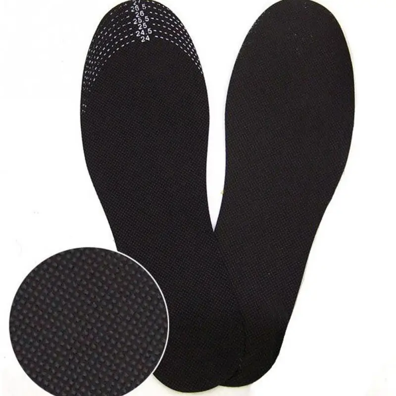 

Hot Selling Black Scalable Insoles Unisex Bamboo Charcoal Deodorant Cushion Foot Inserts Shoe Pads Insoles