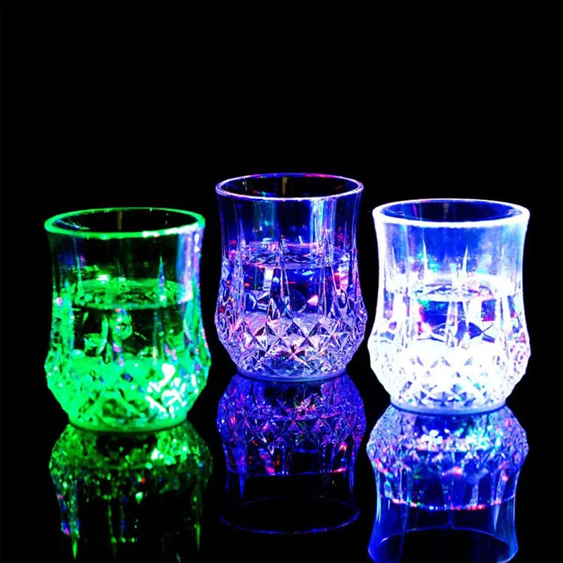 Por Plastic Cup Light Lots From Led Colorful Flash Light Whisky Shot Drink Plastic Wine Beer Mug Bar Party Wedding Club Decorative