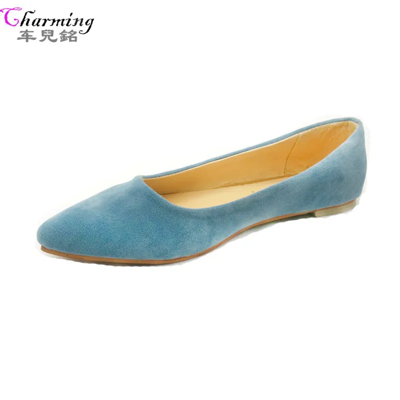 2016 NEW Fashion Women Shoes Woman Flats high quality women casual shoes suede pointed toe Rubber