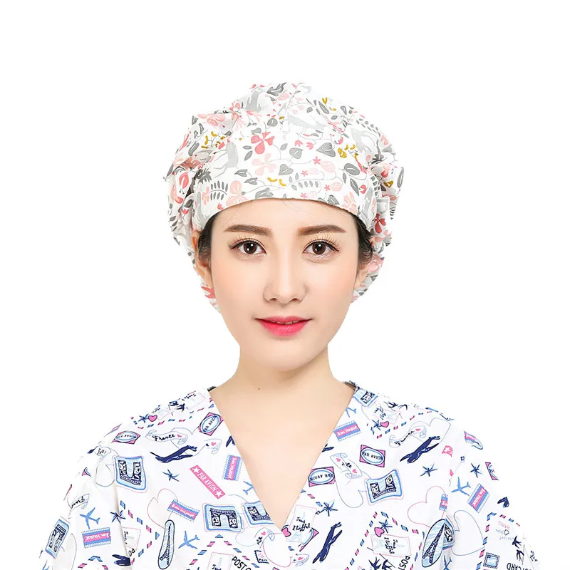 YUFEIDA новые стильные медицинские шапки для медсестры хирургические унисекс медицинские шапки скраб лабораторная шапка медсестры операции - Цвет: 11